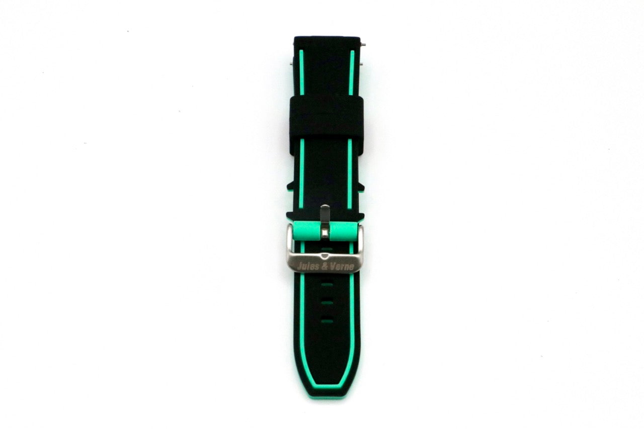 Nautilus : Bracelet pour Swatch X Blancpain Noir et Cyan