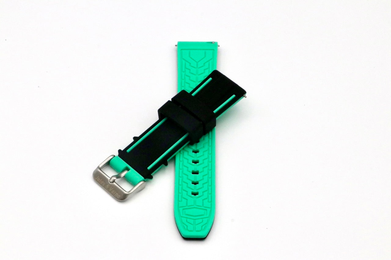 Nautilus : Bracelet pour Swatch X Blancpain Noir et Cyan