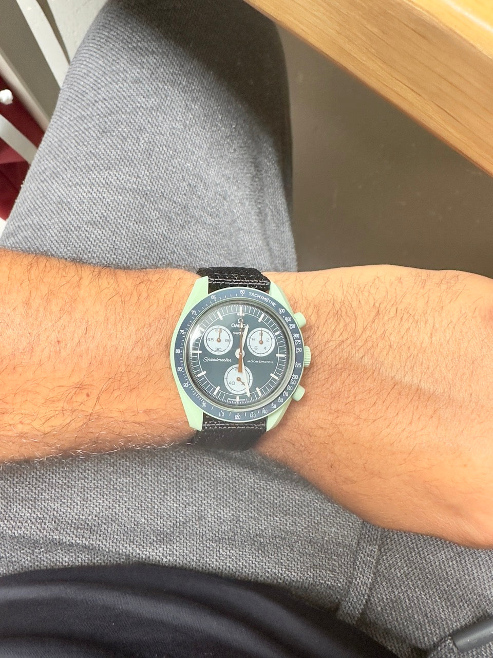 Columbiad : Bracelet Swatch x Omega Noir