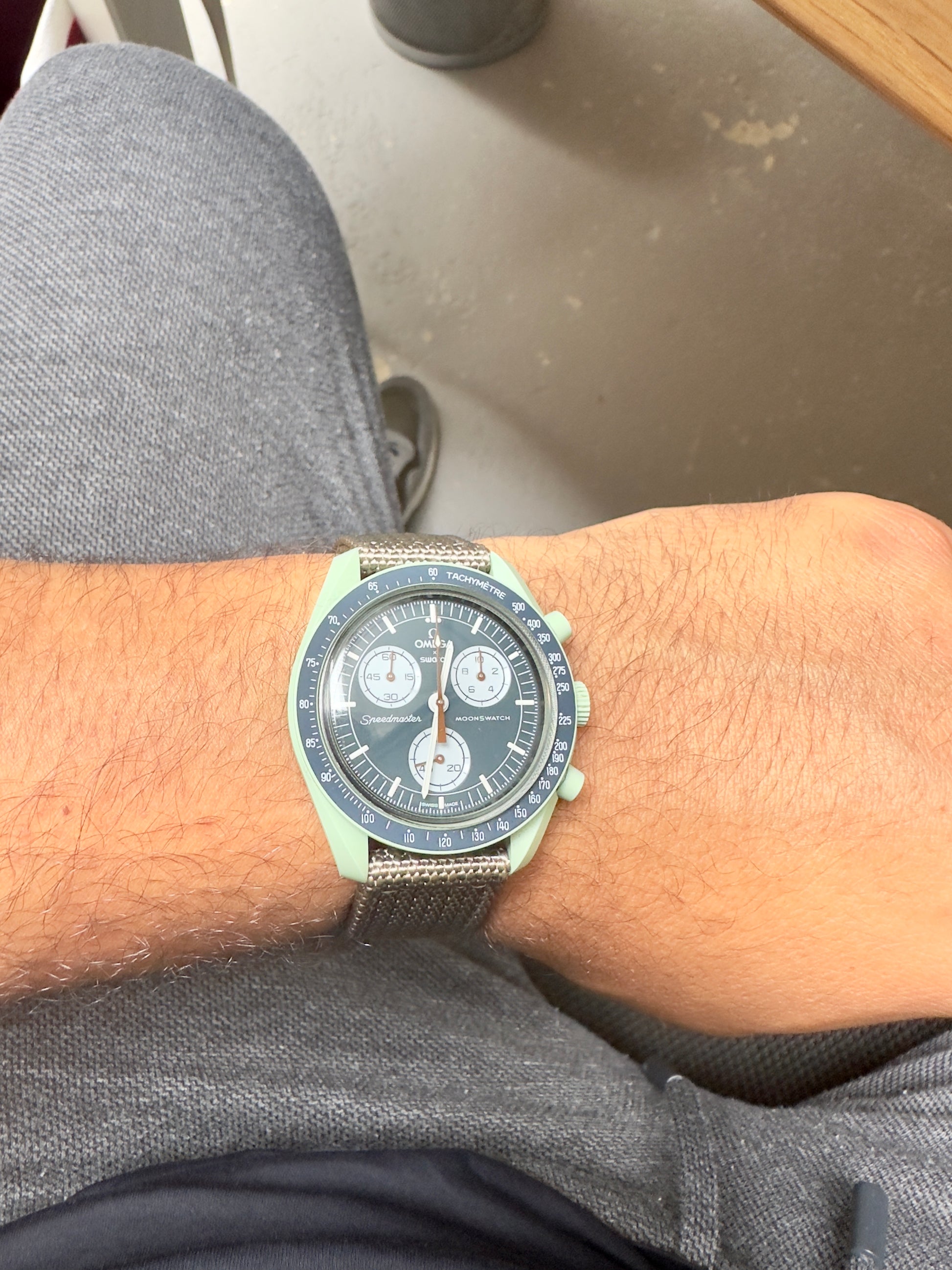 Columbiad : Bracelet Swatch x Omega Gris
