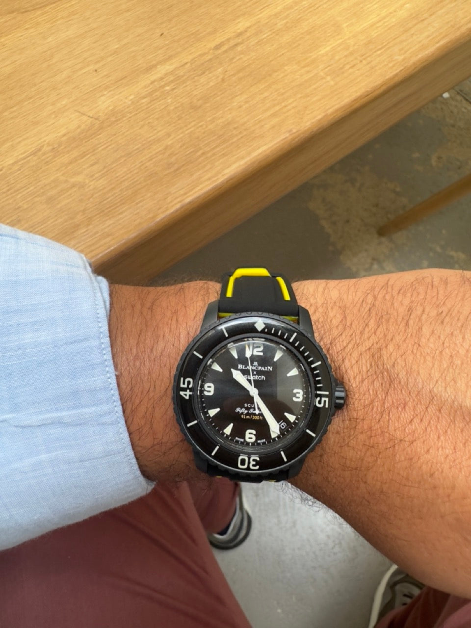 Nautilus : Bracelet pour Swatch X Blancpain Noir et Jaune