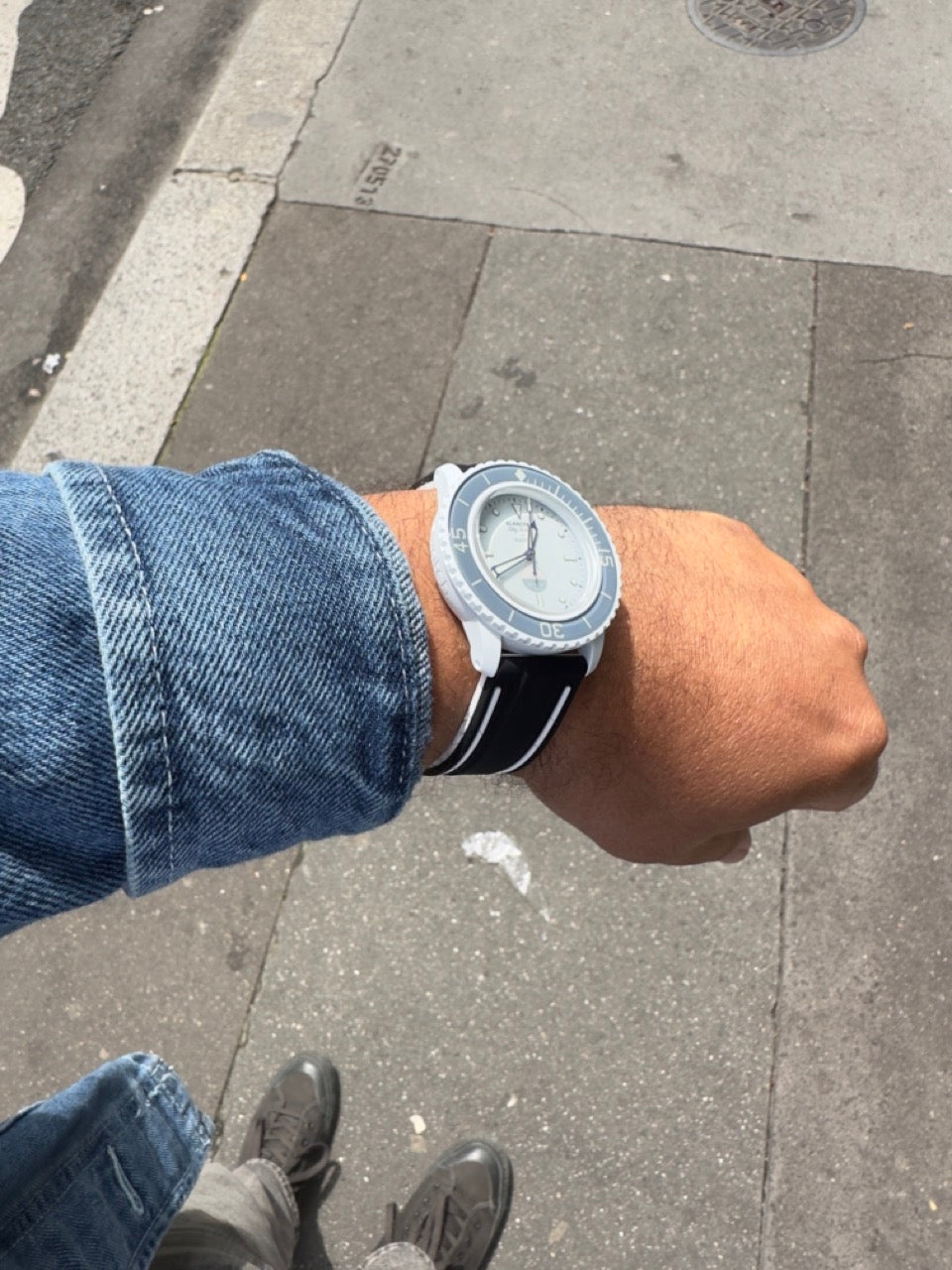 Nautilus : Bracelet pour Swatch X Blancpain Noir et Blanc