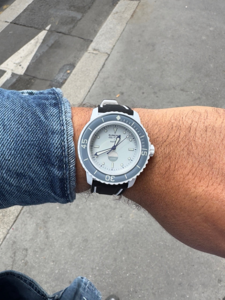 Nautilus : Bracelet pour Swatch X Blancpain Noir et Blanc